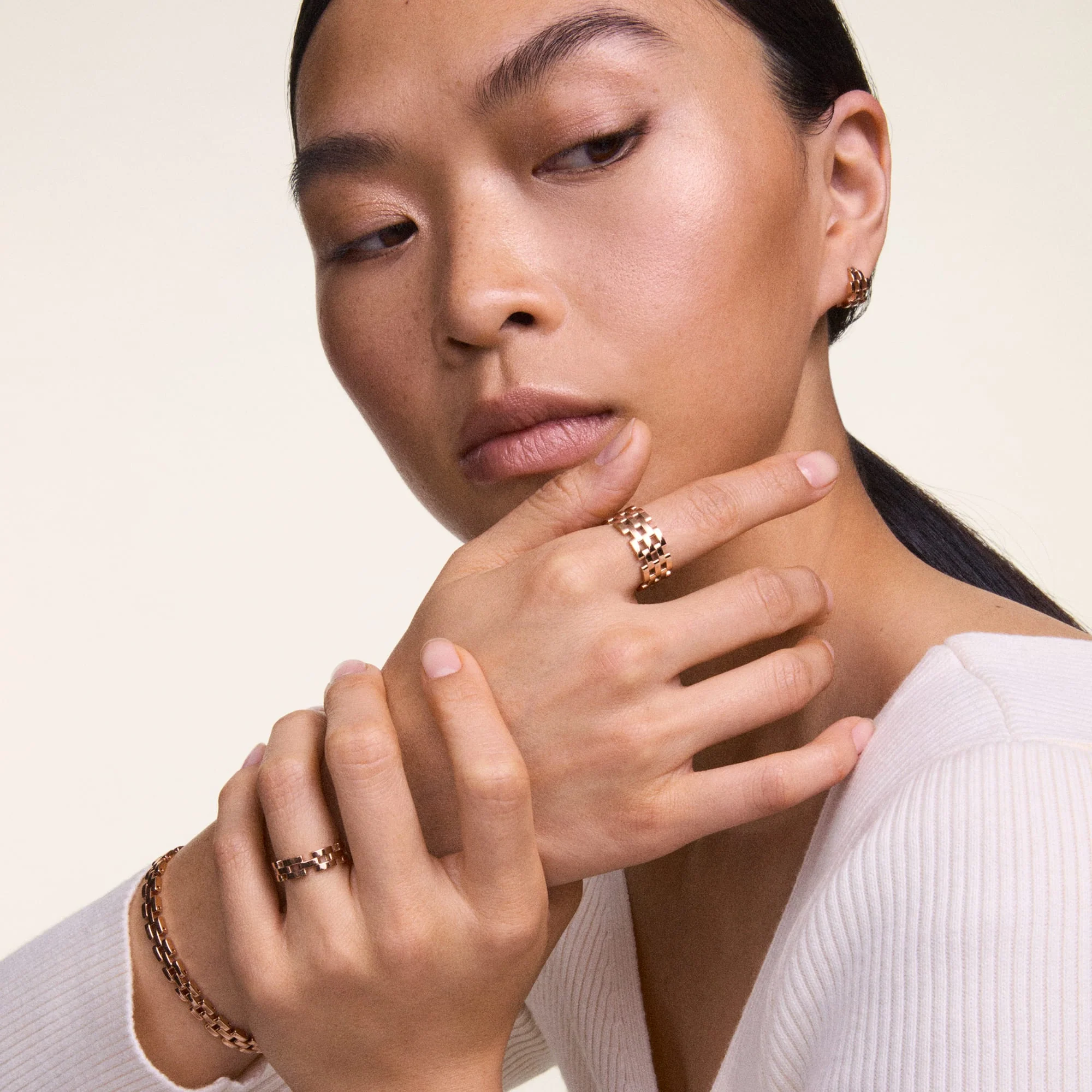3-Link Bracelet Rose Gold - Image 2