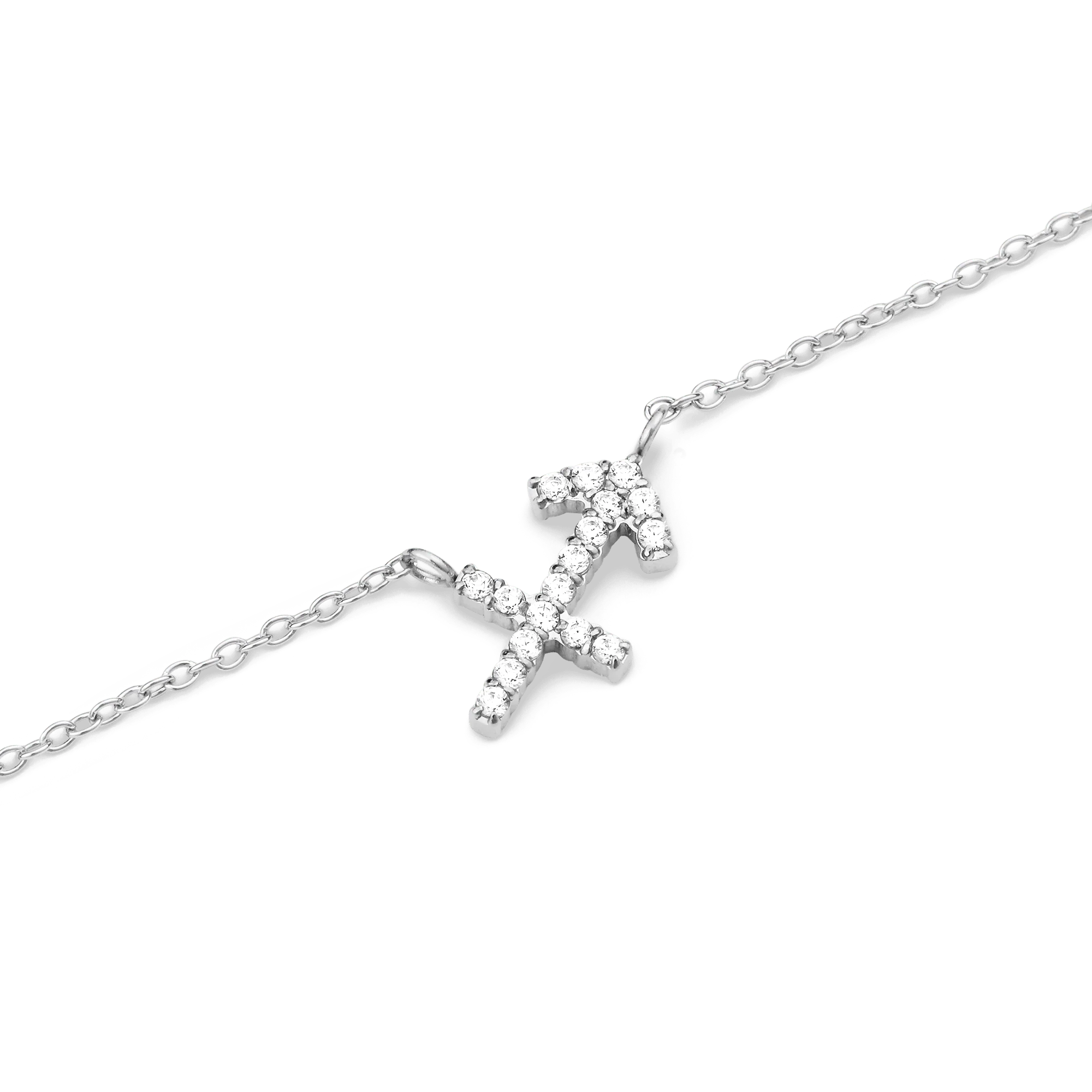 Crystal Zodiac Chain Necklace Silver - Image 33