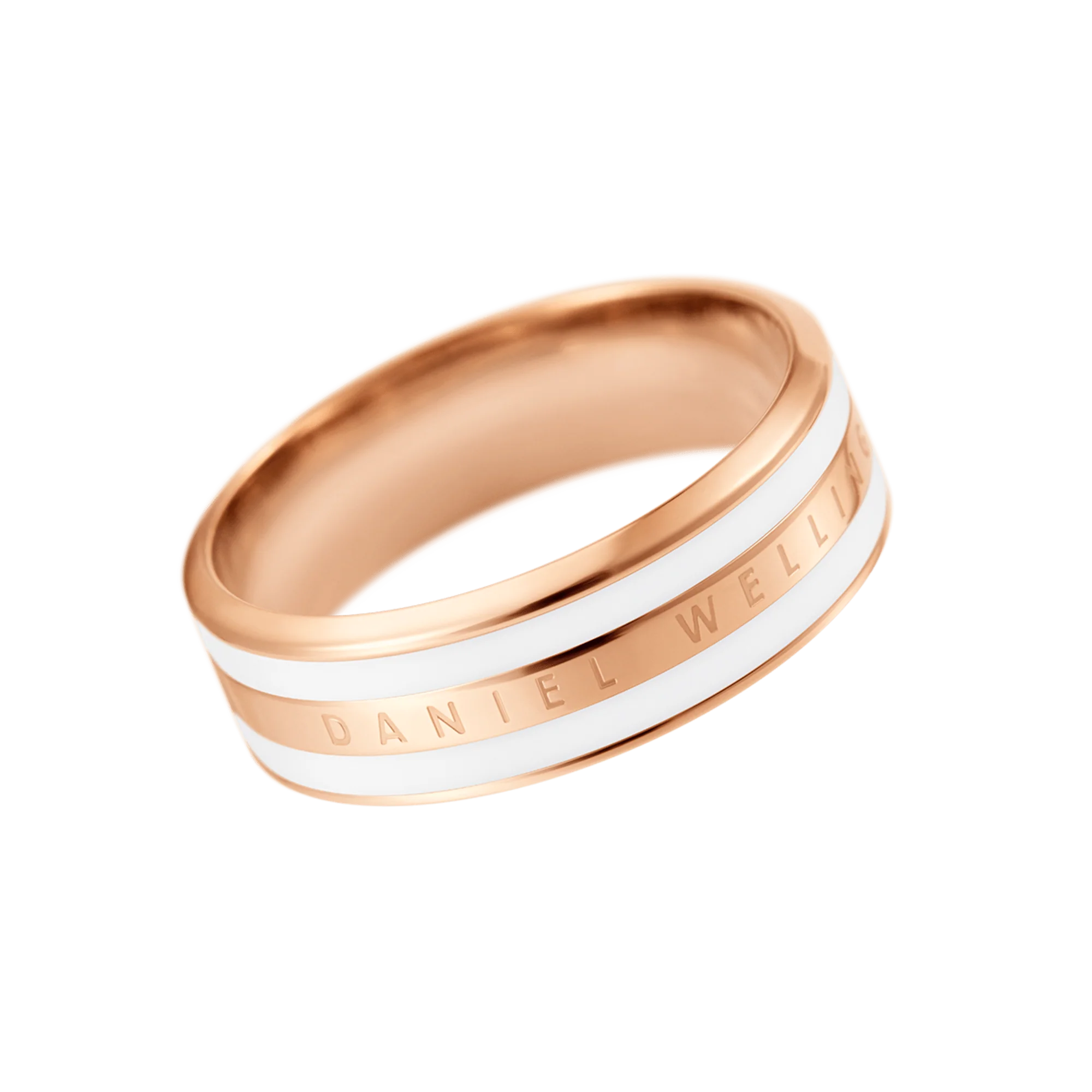Emalie Ring Satin White Rose Gold